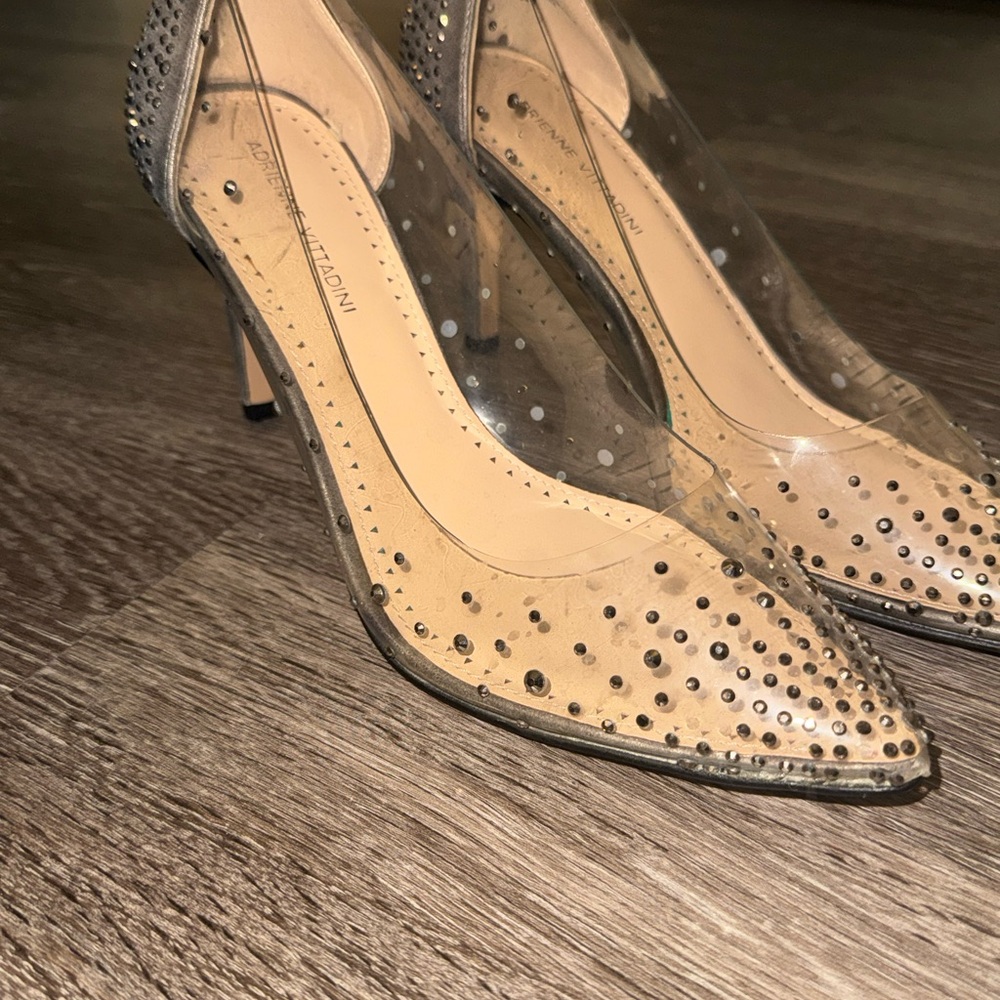 Transparent Studded Heels